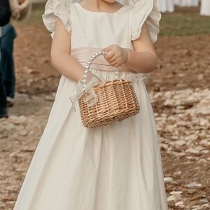 Azazie Cream Formal Kids Dress